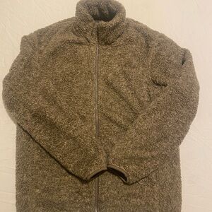 Uniqlo Men's Cozy Brown Fleece zip up